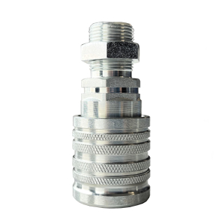 Kuličková rychlospojka BG3, prodloužený venk. závit 12L (M18x1,5) ISO A - SAMICE